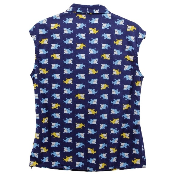 Retrolicious Novelty Shark Tie Halter Top Baby Shark Marine Biology Artsy Size S - Picture 5 of 10